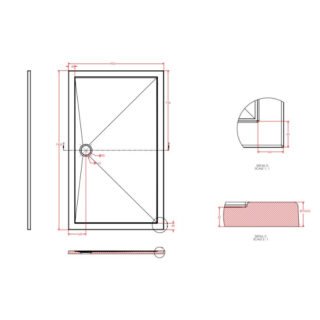 Eastbrook Corsair Rectangular Shower Tray - White - Image 22