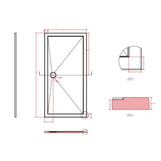 Eastbrook Corsair Rectangular Shower Tray - White - Image 23