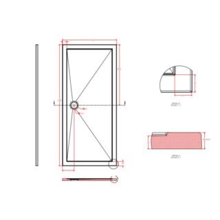 Eastbrook Corsair Rectangular Shower Tray - White - Image 26