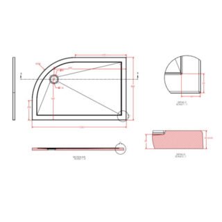 Eastbrook Corsair Offset Quadrant Shower Tray - White - Image 5