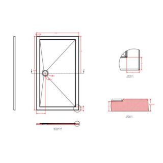 Eastbrook Corsair Anti-Slip Rectangular Shower Tray - White - Image 13
