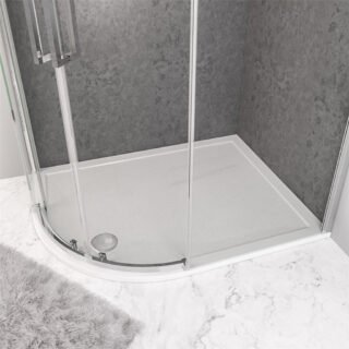 Eastbrook Corsair Anti-Slip Offset Quadrant Shower Tray - White - Image 2