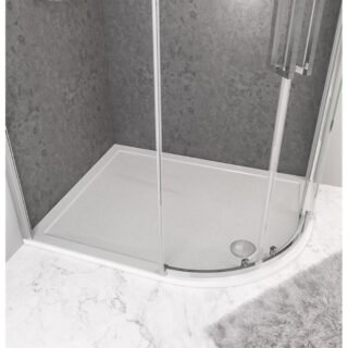 Eastbrook Corsair Anti-Slip Offset Quadrant Shower Tray - White - Image 3