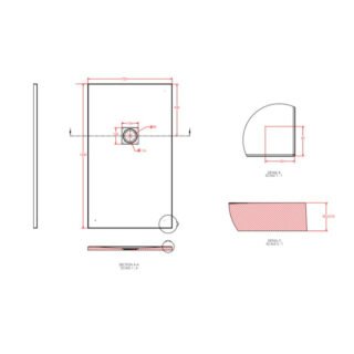 Eastbrook Crossland Rectangular Shower Tray - Black - Image 5