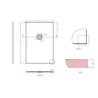 Eastbrook Crossland Rectangular Shower Tray - Black - Image 6