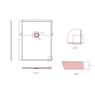 Eastbrook Crossland Rectangular Shower Tray - Black - Image 7