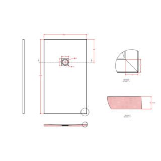 Eastbrook Crossland Rectangular Shower Tray - Black - Image 9