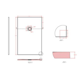 Eastbrook Crossland Rectangular Shower Tray - Black - Image 10