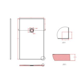 Eastbrook Crossland Rectangular Shower Tray - Black - Image 12