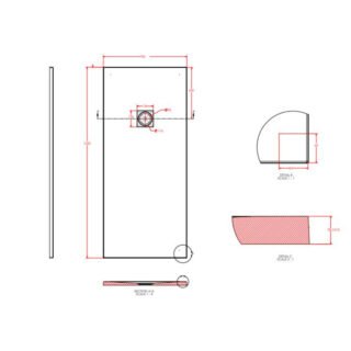 Eastbrook Crossland Rectangular Shower Tray - Black - Image 13