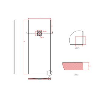 Eastbrook Crossland Rectangular Shower Tray - Black - Image 16