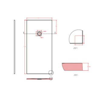 Eastbrook Crossland Rectangular Shower Tray - Black - Image 17