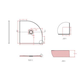 Eastbrook Crossland Quadrant Shower Tray - White - Image 3