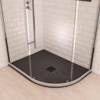 Eastbrook Crossland Offset Quadrant Shower Tray - 1200mm X 900mm - Black - Image 3