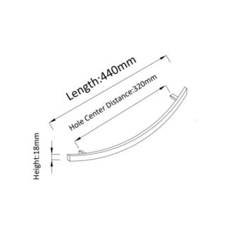 Eastbrook Centa Curved Furniture Handle - Image 2