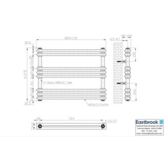 Eastbrook Imperia Multirail 2 Column Radiator - Matt Anthracite - Image 10