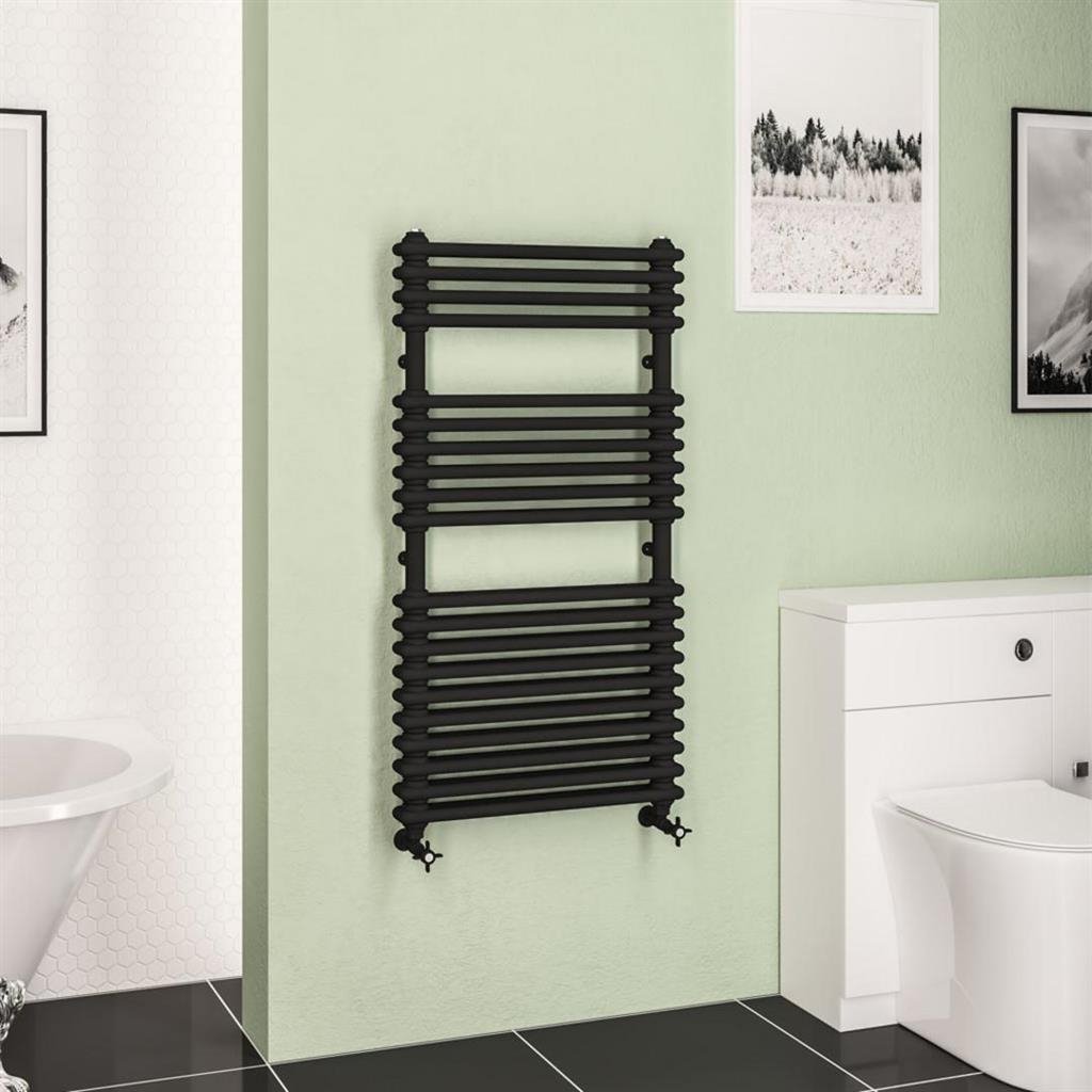 Eastbrook Imperia Multirail 2 Column Radiator - Matt Black - Image 8