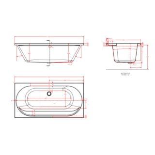 Eastbrook Biscay Reef Beauforte Double Ended Bath - White - Image 5