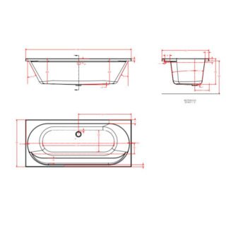Eastbrook Biscay Reef Beauforte Double Ended Bath - White - Image 3