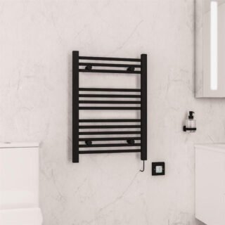 Eastbrook Biava Dry Element Electric Towel Rail - Matt Black - Image 2