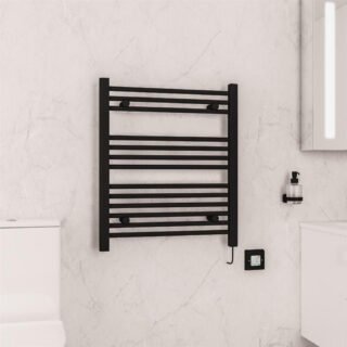 Eastbrook Biava Dry Element Electric Towel Rail - Matt Black - Image 3