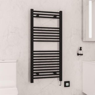Eastbrook Biava Dry Element Electric Towel Rail - Matt Black - Image 4