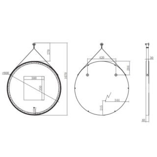 Eastbrook Levone Framed Illuminated Mirror - Image 5