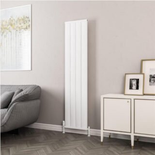 Eastbrook Kingswood Slimline Aluminium Vertical Radiator - Matt White - Image 3