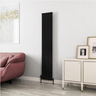 Eastbrook Kingswood Slimline Aluminium Vertical Radiator - Matt Black - Image 2