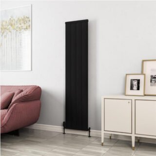 Eastbrook Kingswood Slimline Aluminium Vertical Radiator - Matt Black - Image 3
