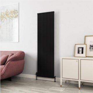 Eastbrook Kingswood Slimline Aluminium Vertical Radiator - Matt Black - Image 4