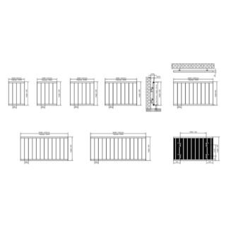 Eastbrook Kingswood Slimline Aluminium Vertical Radiator - Matt Black - Image 15