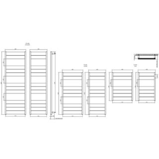 Eastbrook Kingswood Slimline Aluminium Heated Towel Rail - Matt Black - Image 8