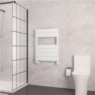Eastbrook Kingswood Slimline Aluminium Heated Towel Rail - Matt White - Image 3