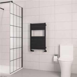 Eastbrook Kingswood Slimline Aluminium Heated Towel Rail - Matt Black - Image 2