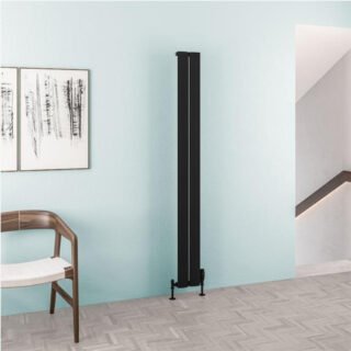 Eastbrook Malmesbury Aluminium Designer Radiator - Matt Black - Image 2