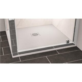 Eastbrook Crossland Slate Square Shower Tray - Light Grey - Image 2
