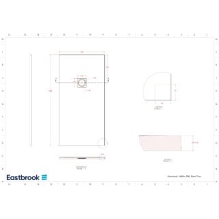 Eastbrook Crossland Slate Rectangular Shower Tray - Light Grey - Image 7