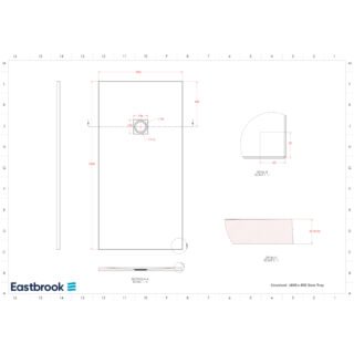 Eastbrook Crossland Slate Rectangular Shower Tray - Light Grey - Image 13