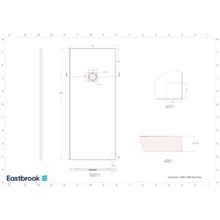 Eastbrook Crossland Slate Rectangular Shower Tray - Light Grey - Image 15