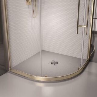 Eastbrook Crossland Slate Quadrant Shower Tray - Light Grey - Image 2