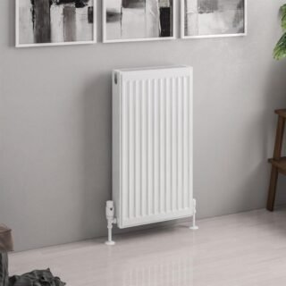 Eastbrook Keynsham Type 22 Compact Flat Panel Designer Radiator With Cover - Gloss White - Image 2