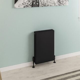 Eastbrook Keynsham Type 22 Compact Flat Panel Designer Radiator With Cover - Matt Black - Image 2