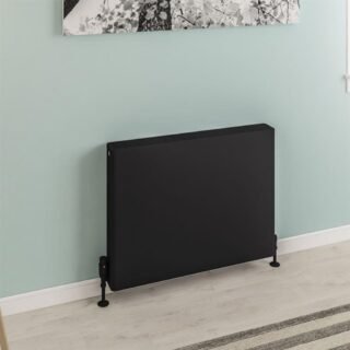 Eastbrook Keynsham Type 22 Compact Flat Panel Designer Radiator With Cover - Matt Black - Image 4