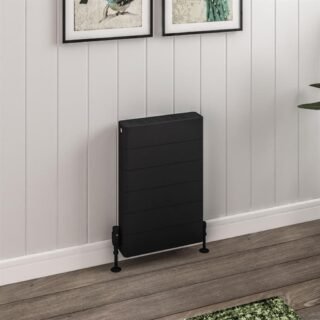 Eastbrook Keynsham Type 22 Compact Flat Panel Designer Radiator With Lined Cover - Matt Black - Image 5