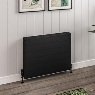 Eastbrook Keynsham Type 22 Compact Flat Panel Designer Radiator With Lined Cover - Matt Black - Image 2
