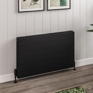 Eastbrook Keynsham Type 22 Compact Flat Panel Designer Radiator With Lined Cover - Matt Black - Image 3