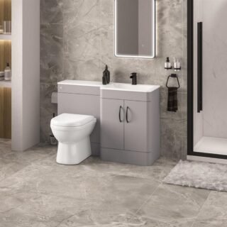 Eastbrook Chaddesley 2 Door Floorstanding Vanity Unit With WC Unit And Sintered Basin - 1200mm Wide - Image 3
