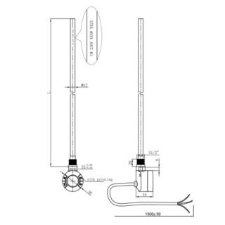Eastbrook Type B Wi-Fi Heating Element - Matt Anthracite - Image 2