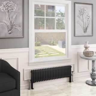 Eastbrook Imperia 2 Column Radiator - Matt Black - Image 5